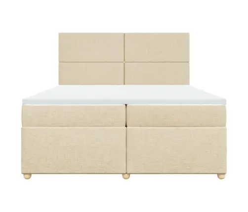 Kontinentaalvoodi Madratsiga, Kreemjas, 200X200 cm Kangas