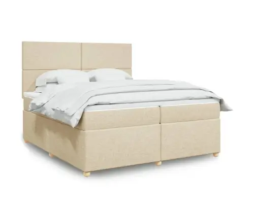 Kontinentaalvoodi Madratsiga, Kreemjas, 200X200 cm Kangas