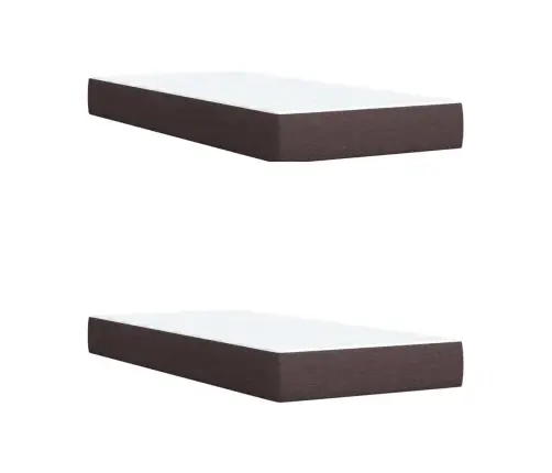 Lova Su Spyruoklėmis Ir Čiužiniu, Ruda, 200X200 cm Audinys