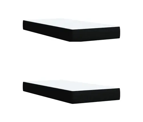 Atsperu Gultas Rāmis Ar Matraci, Melna Audums, 200X200 Cm Vidaxl