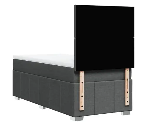 Lova Su Spyruoklėmis Ir Čiužiniu, Tamsiai Pilka, 80X200 Cm