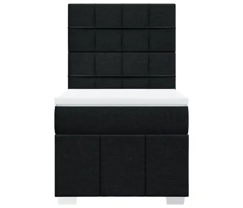 Kontinentaalvoodi Madratsiga, Must, 90X200 cm Kangas