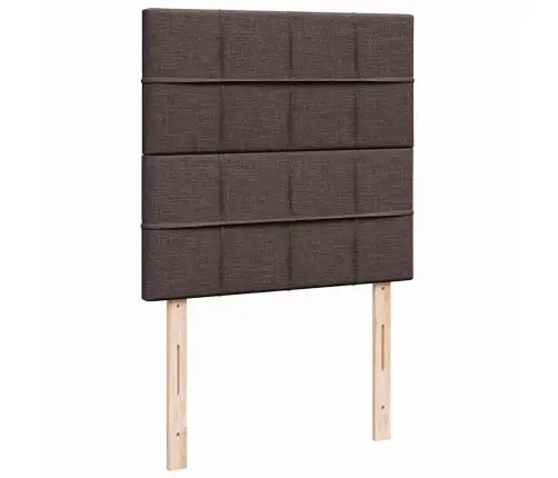 Atsperu Gultas Rāmis Ar Matraci, Tumši Brūna, 90X200 Cm, Audums Vidaxl