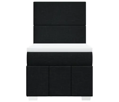 Kontinentaalvoodi Madratsiga, Must, 100X200 cm Kangas