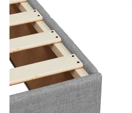 Atsperu Gultas Rāmis Ar Matraci, Gaiši Pelēka Audums, 100X200Cm Vidaxl