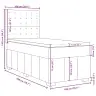 Atsperu Gultas Rāmis Ar Matraci, Tumši Pelēka Audums, 100X200Cm Vidaxl