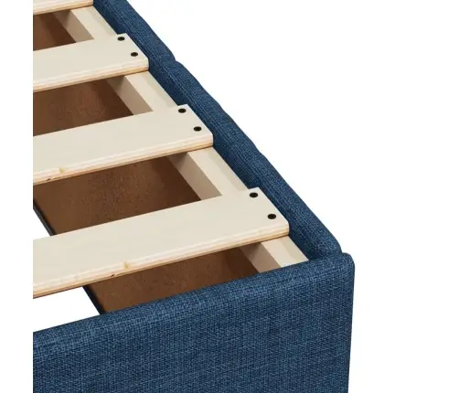 Atsperu Gulta Ar Matraci, Zils Audums, 120X190 Cm Vidaxl