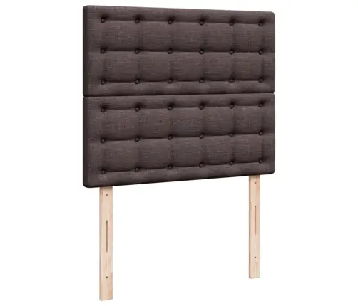 Atsperu Gulta Ar Matraci, Tumši Brūns Audums, 120X190 Cm Vidaxl