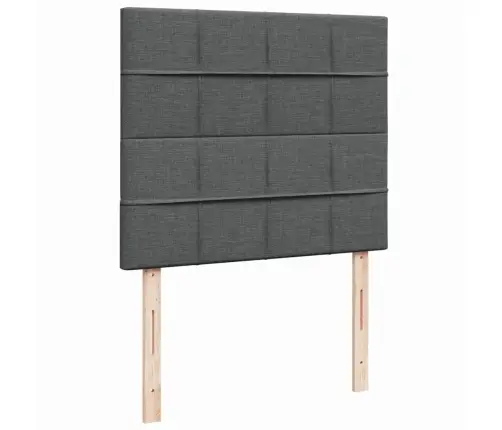 Atsperu Gulta Ar Matraci, Tumši Pelēka Audums, 120X200Cm Vidaxl