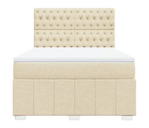 Kontinentaalvoodi Madratsiga, Kreemjas, 140X190 cm Kangas