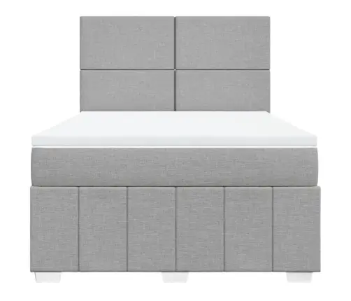 Kontinentaalvoodi Madratsiga, Helehall, 140X200 cm Kangas