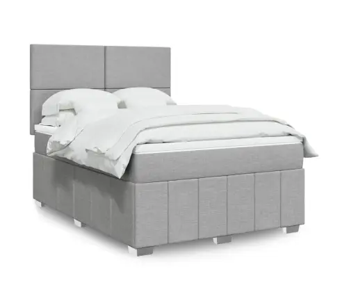 Kontinentaalvoodi Madratsiga, Helehall, 140X200 cm Kangas