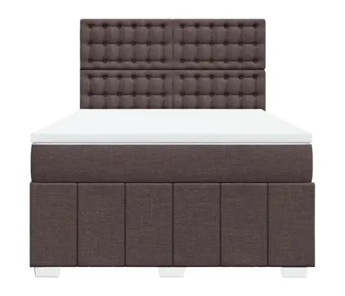 Kontinentaalvoodi Madratsiga, Tumepruun, 140X200 cm Kangas