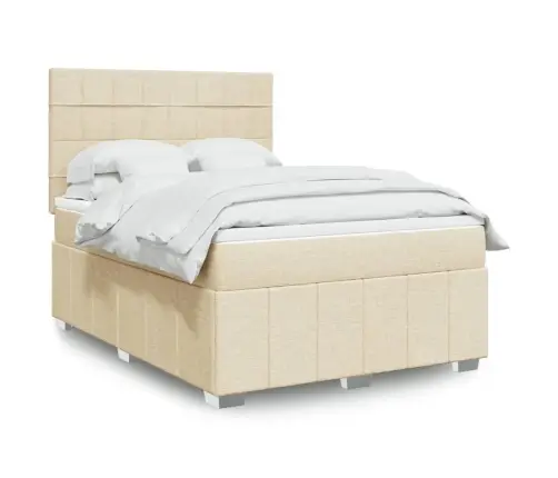 Kontinentaalvoodi Madratsiga, Kreemjas, 160X200 cm Kangas