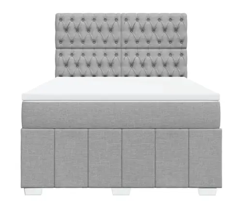 Kontinentaalvoodi Madratsiga, Helehall, 160X200 cm Kangas