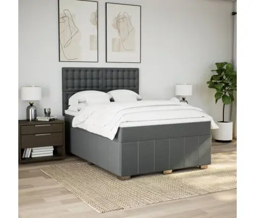 Kontinentaalvoodi Madratsiga, Tumehall, 160X200 cm Kangas