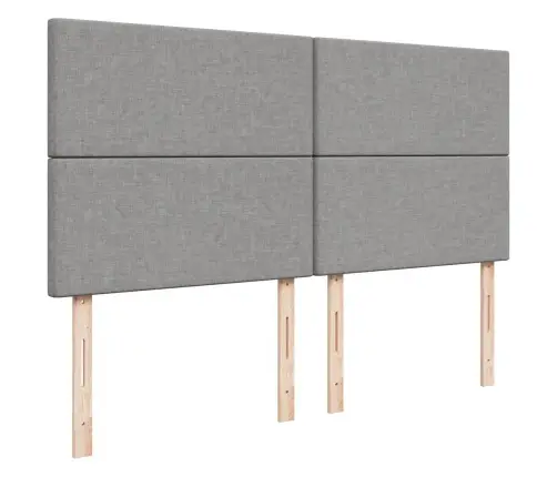 Atsperu Gulta Ar Matraci, Gaiši Pelēka Audums, 180X200 Cm Vidaxl