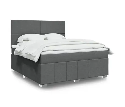 Kontinentaalvoodi Madratsiga, Tumehall, 180X200 cm Kangas