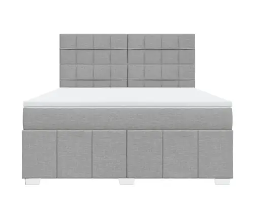 Kontinentaalvoodi Madratsiga, Helehall, 180X200 cm Kangas