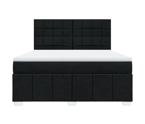 Kontinentaalvoodi Madratsiga, Must, 180X200 cm Kangas