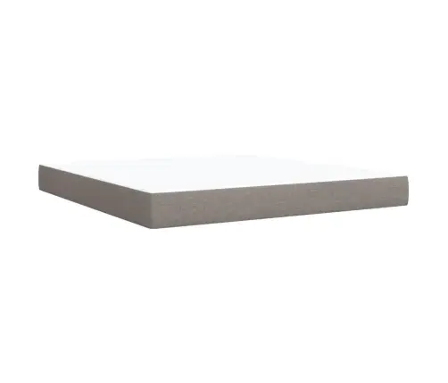 Atsperu Gulta Ar Matraci, Pelēkbrūns, 180X200 Cm, Audums Vidaxl