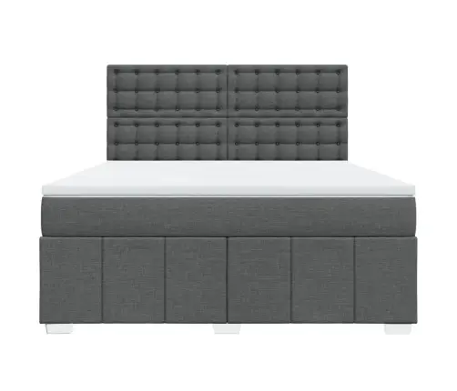 Kontinentaalvoodi Madratsiga, Tumehall, 180X200 cm Kangas