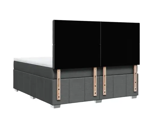 Kontinentaalvoodi Madratsiga, Tumehall, 180X200 cm Kangas