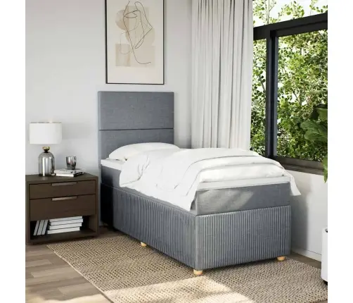 Kontinentaalvoodi Madratsiga, Helehall, 80X200 cm Kangas