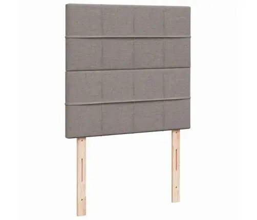 Lova Su Spyruoklėmis Ir Čiužiniu, Taupe, 80X200 cm Audinys