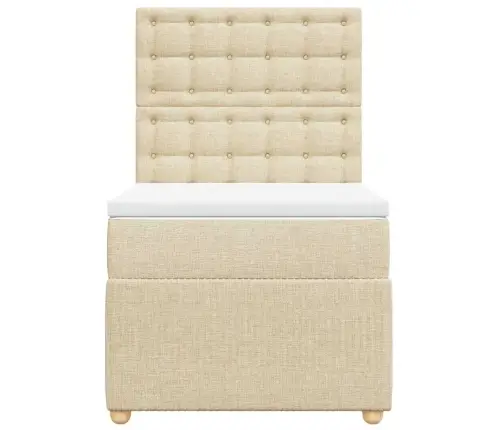 Kontinentaalvoodi Madratsiga, Kreemjas, 80X200 cm Kangas