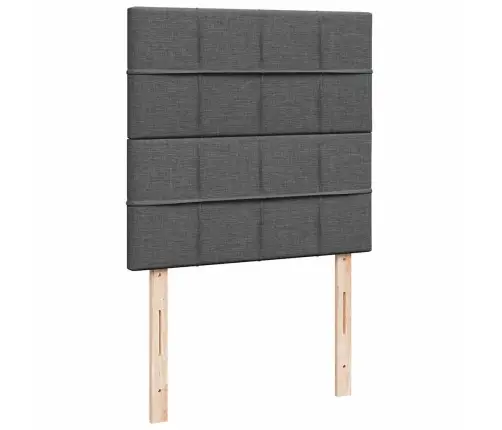 Atsperu Gulta Ar Matraci, Tumši Pelēka, 90X190 Cm, Audums Vidaxl