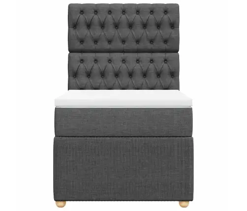 Kontinentaalvoodi Madratsiga, Tumehall, 90X190 cm Kangas