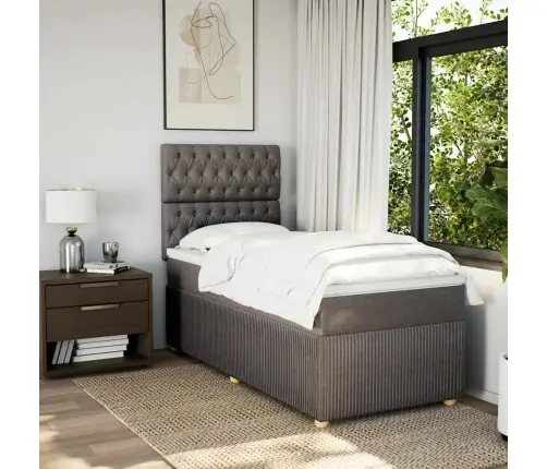 Kontinentaalvoodi Madratsiga, Pruunikashall, 90X190 cm Kangas