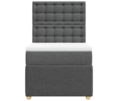 Kontinentaalvoodi Madratsiga, Tumehall, 90X190 cm Kangas