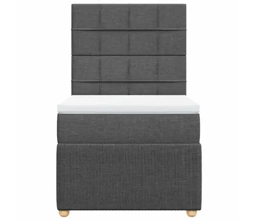 Kontinentaalvoodi Madratsiga, Tumehall, 90X200 cm Kangas