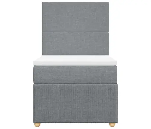 Kontinentaalvoodi Madratsiga, Helehall, 100X200 cm Kangas