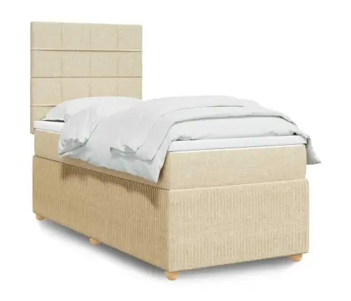 Kontinentaalvoodi Madratsiga, Kreemjas, 100X200 cm Kangas