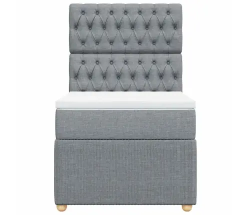 Kontinentaalvoodi Madratsiga, Helehall, 100X200 cm Kangas