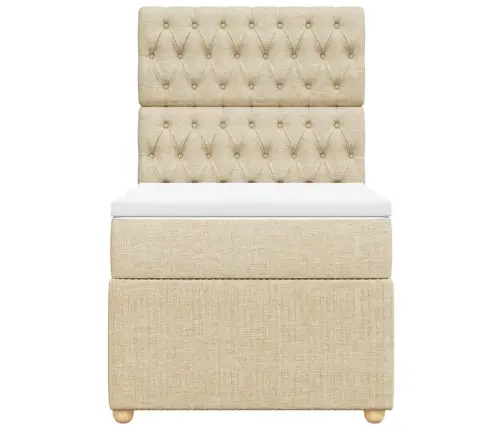 Kontinentaalvoodi Madratsiga, Kreemjas, 100X200 cm Kangas