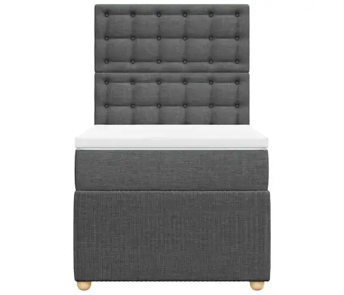 Kontinentaalvoodi Madratsiga, Tumehall, 100X200 cm Kangas