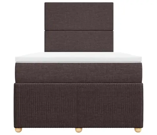 Atsperu Gulta Ar Matraci, Tumši Brūns Audums, 120X190 Cm Vidaxl