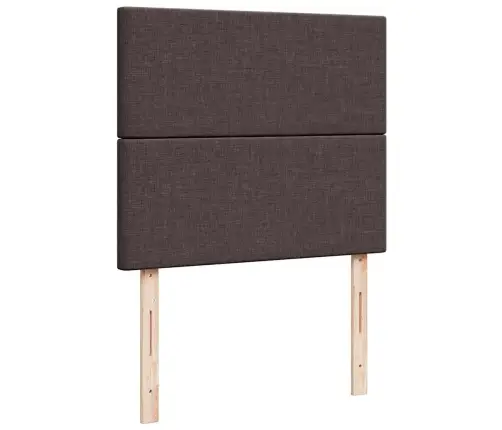 Atsperu Gulta Ar Matraci, Tumši Brūns Audums, 120X190 Cm Vidaxl