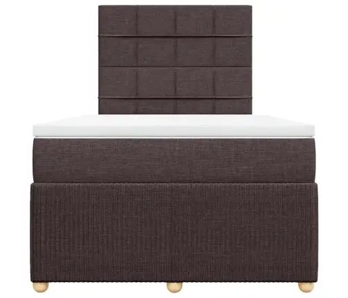 Atsperu Gulta Ar Matraci, Tumši Brūns Audums, 120X190 Cm Vidaxl