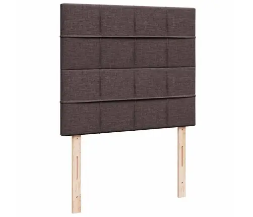 Atsperu Gulta Ar Matraci, Tumši Brūns Audums, 120X190 Cm Vidaxl