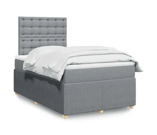 Kontinentaalvoodi Madratsiga, Helehall, 120 X 190 cm Kangas