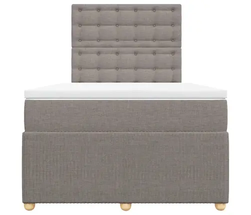 Lova Su Spyruoklėmis Ir Čiužiniu, Taupe, 120X190cm Audinys