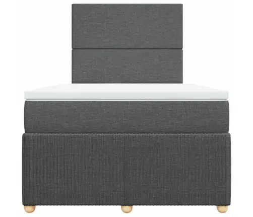 Atsperu Gulta Ar Matraci, Tumši Pelēka Audums, 120X200Cm Vidaxl