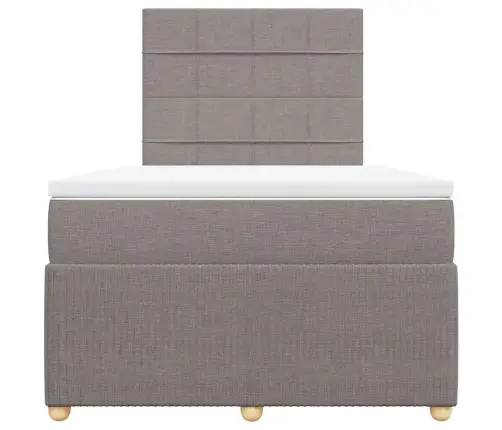 Lova Su Spyruoklėmis Ir Čiužiniu, Taupe, 120X200 cm Audinys