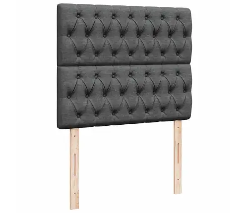 Atsperu Gulta Ar Matraci, Tumši Pelēka Audums, 120X200Cm Vidaxl