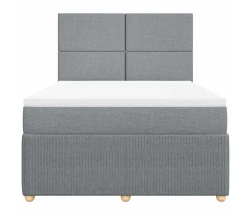 Kontinentaalvoodi Madratsiga, Helehall, 140X190 cm Kangas